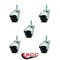 Service Caster 2 Inch Bright Chrome Hooded 3/8 Inch Threaded Stem Ball Casters SCC, 5PK SCC-TS01S20-POS-BC-38-5 - alternate 2